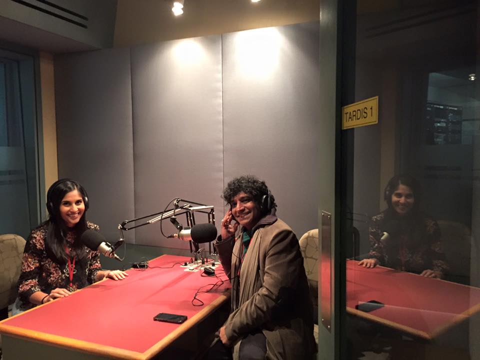 Vidya Makan and Girish Makwana at ABC Radio Melbourne